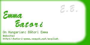 emma batori business card